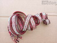 Centură veche țesută manual, 3,3 metri, curea, brâu, costum popular