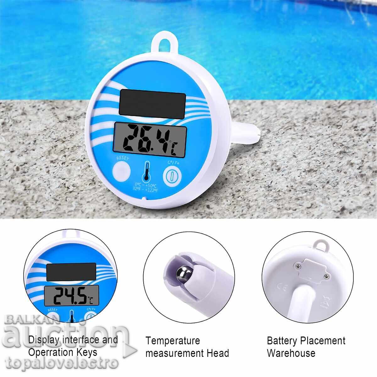 Licitație Termometru digital solar plutitor pentru piscină, jacuzzi și copii