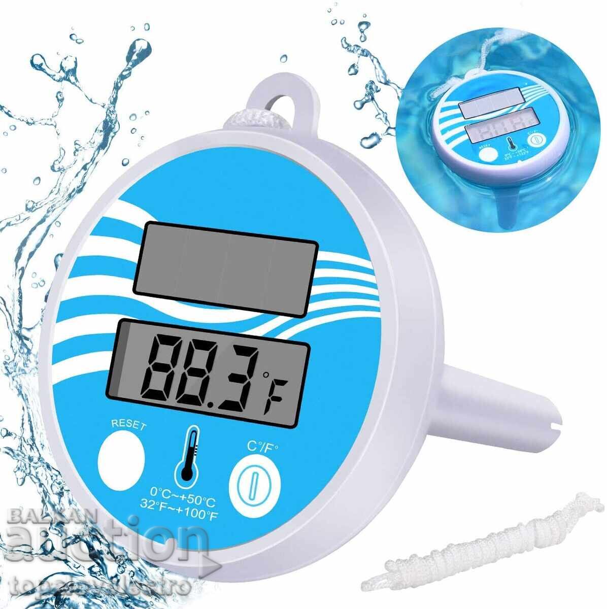 Termometru digital solar plutitor pentru piscină, jacuzzi și copii