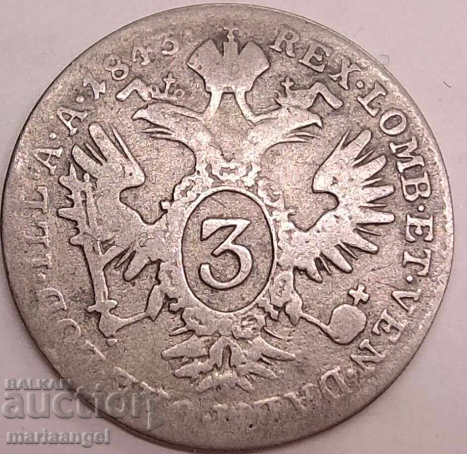 3 κρόιτσερ 1843 Αυστρία Α-Βιέννη Φερδινάνδος I ασήμι - σπάνιο! - 7 3 κρόιτσερ 1843 Αυστρία Α-Βιέννη Φερδινάνδος I ασήμι - σπάνιο! - 7