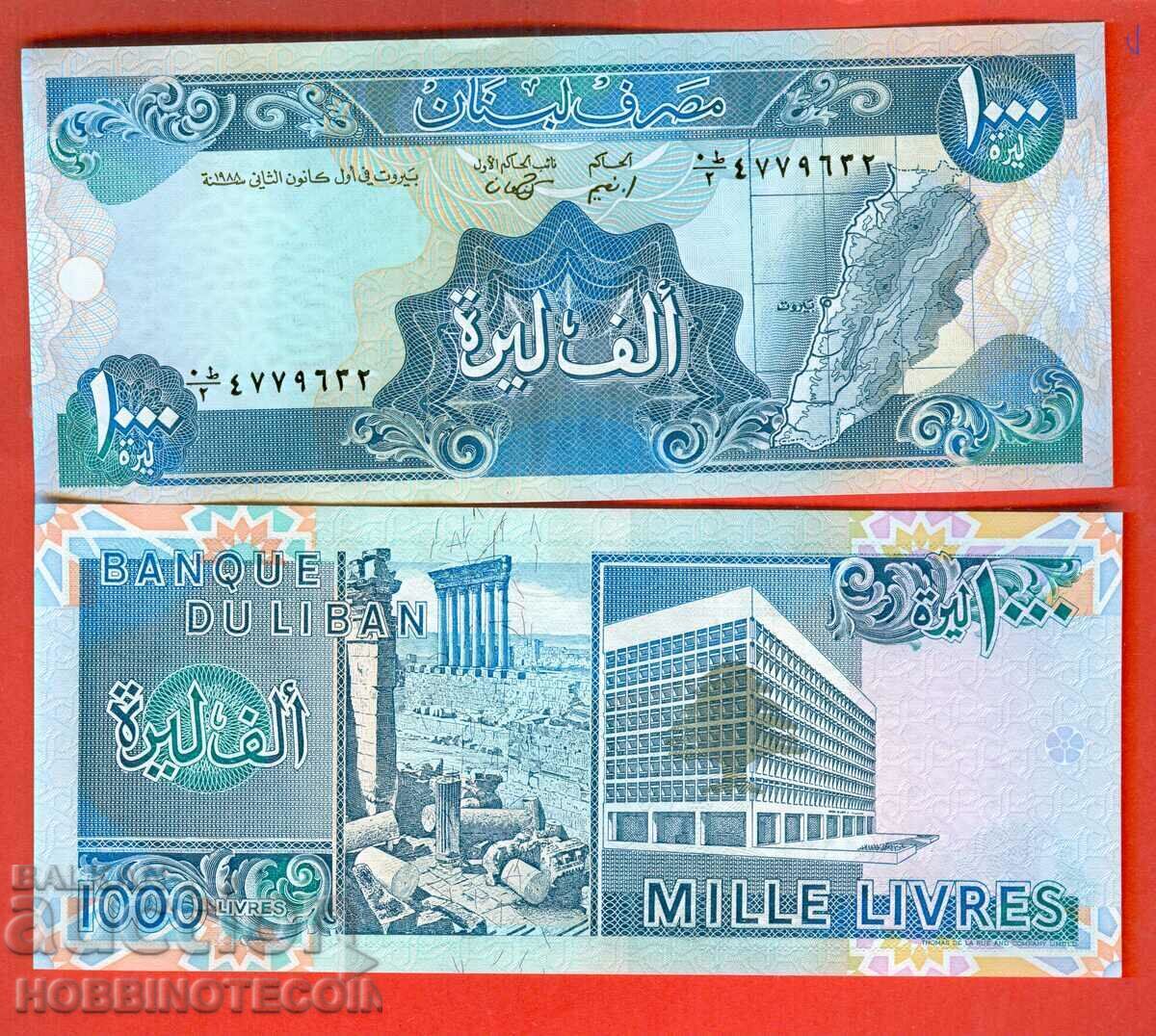 LEBANON LEBANON 1000 1000 Livres issue issue 1988 NEW UNC LEBANON LEBANON 1000 1000 Livres issue issue 1988 NEW UNC