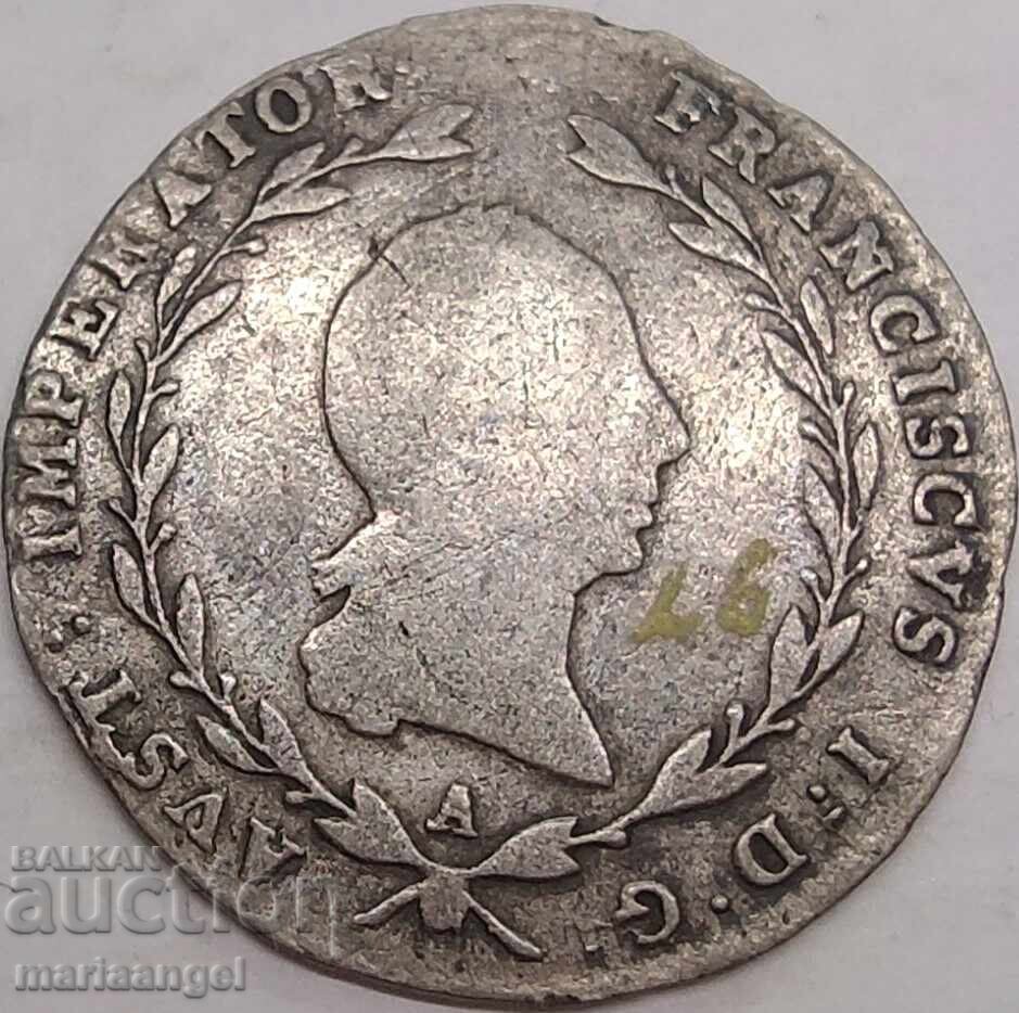 5 Κρόιτσερ 1815 Αυστρία Α-Βιέννη Φραγκίσκος Α' - σειρά - 5