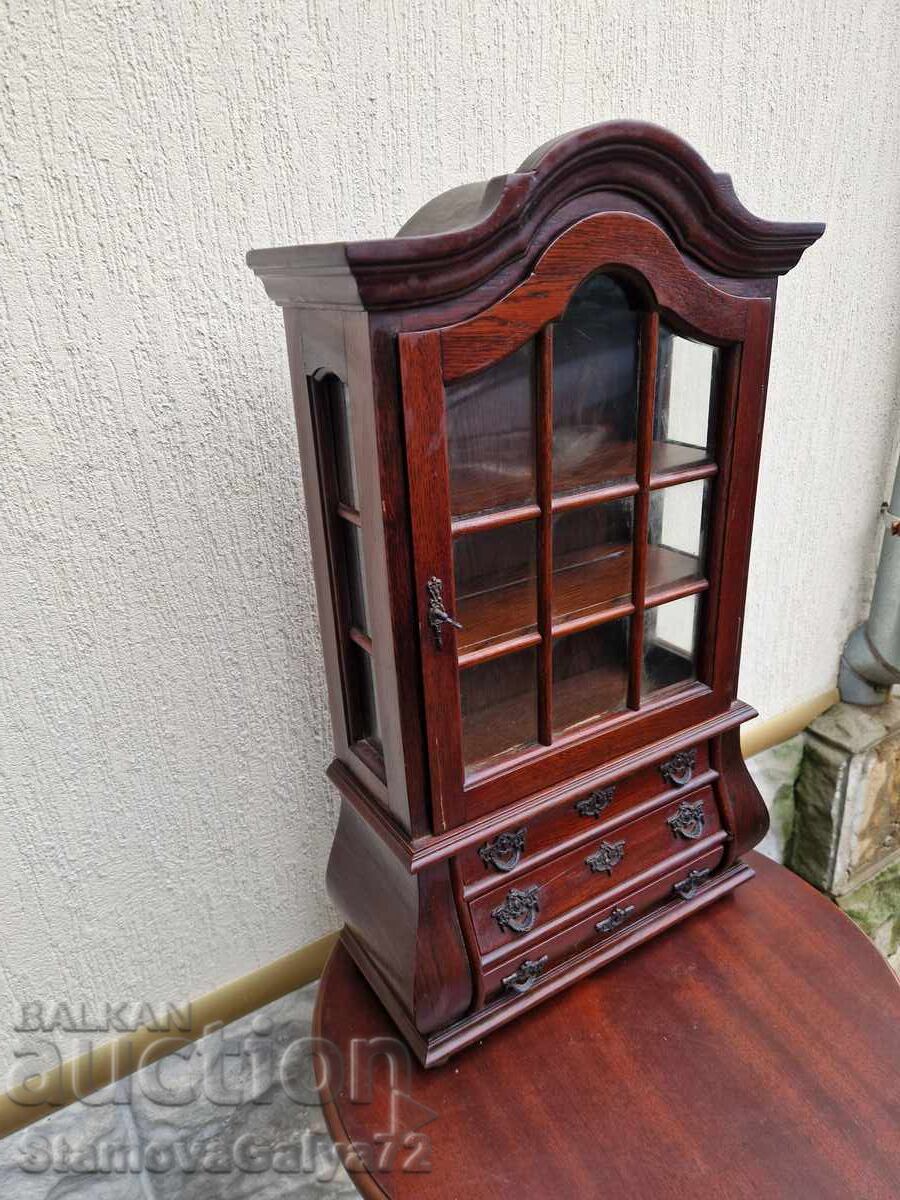 Уникална антикварна английска дървена витринка махагон - 5 Уникална антикварна английска дървена витринка махагон - 5