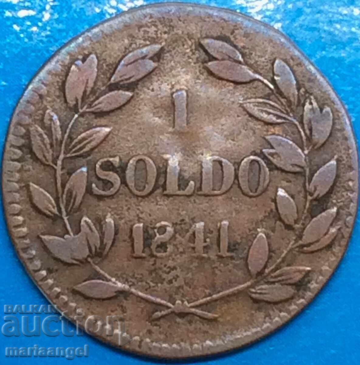 Lucca 1 soldo 1841 Carlo Lodovico - Duce di Lucca Ιταλία - 7 Lucca 1 soldo 1841 Carlo Lodovico - Duce di Lucca Ιταλία - 7