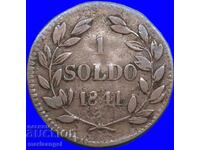 Lucca 1 soldo 1841 Carlo Lodovico - Duce di Lucca Italy