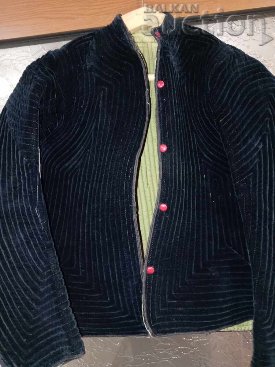 Женско дреха от кадифе антерия елек с ръкави носия - 6