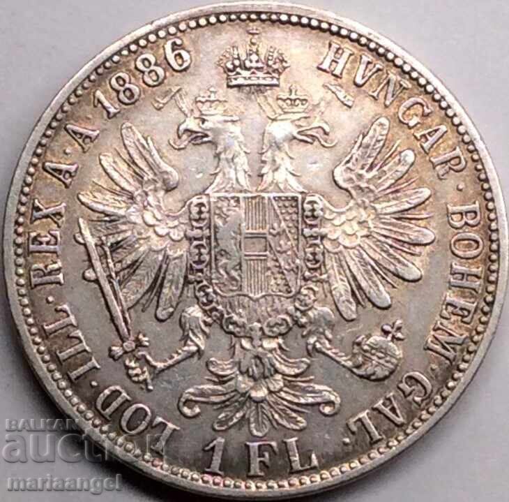 Ungaria 1 Florin 1886 Franz Joseph I Argint