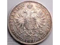 Hungary 1 Florin 1886 Franz Joseph I Silver