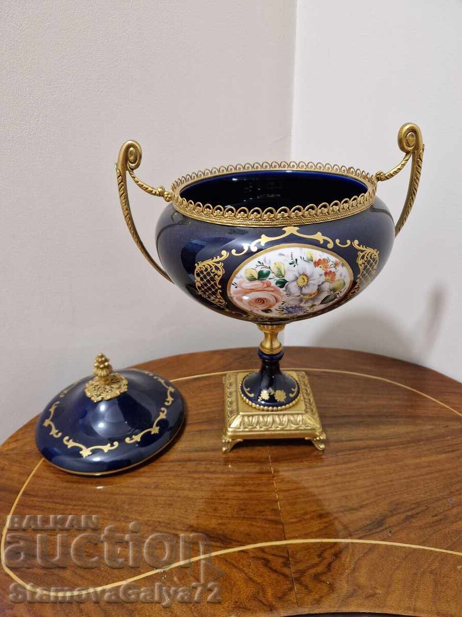 Уникална антикварна френска порцеланова купа Limoges - 5 Уникална антикварна френска порцеланова купа Limoges - 5