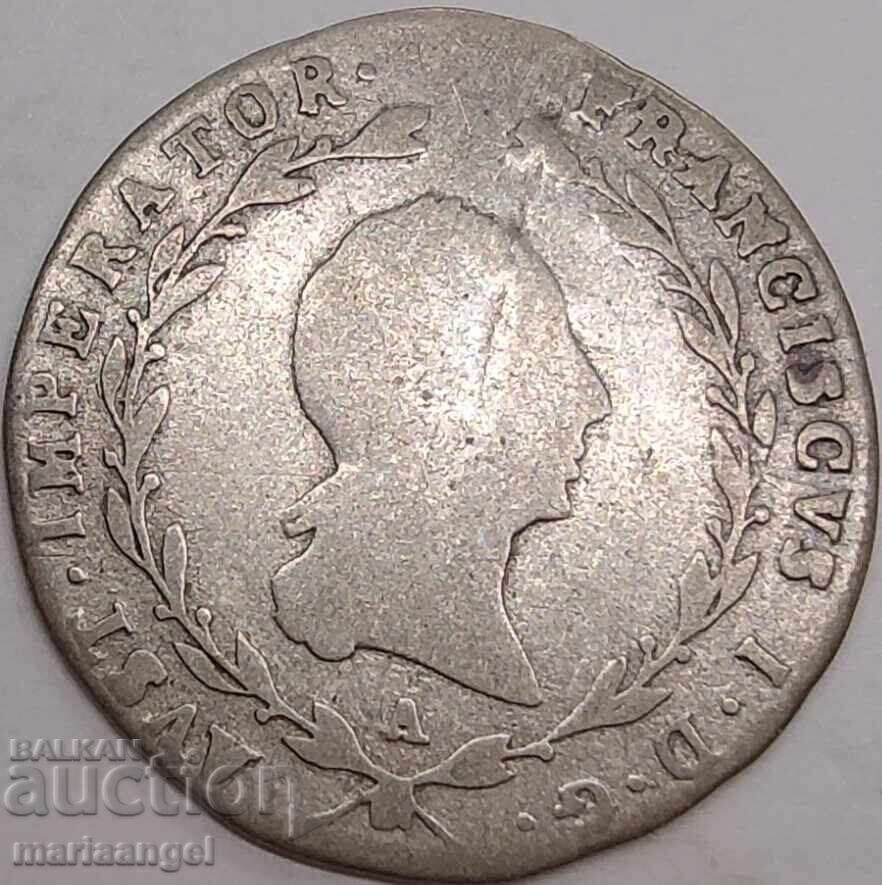 Delivery of Austria 5 Kreuzer 1820 A - Vienna Francis silver - rare