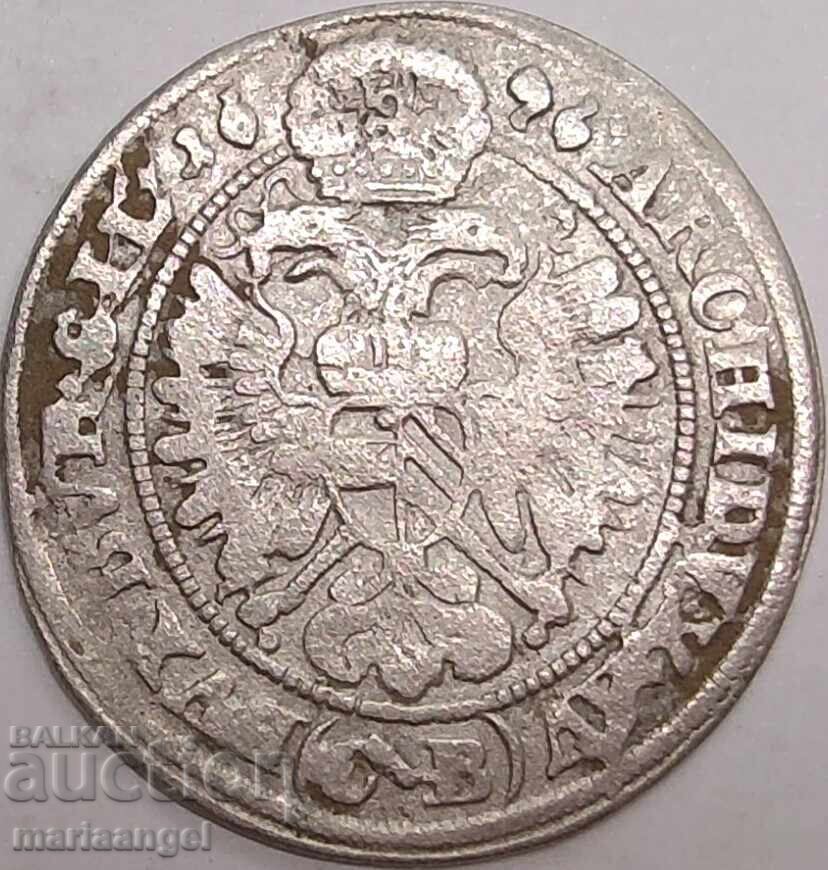 Силезия 3 кройцера 1696 Леополд Австрия сребро с цена € 36.00 | 70.41 лв.