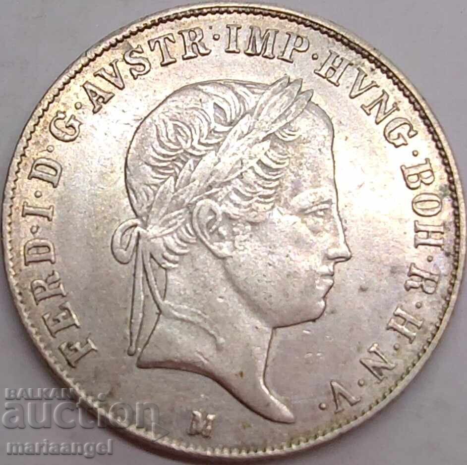20 кройцера 1842 Австрия за Италия М-Милан Фердинанд