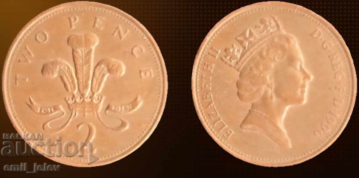 2 pence - Regatul Unit (United Kingdom) 1996 god
