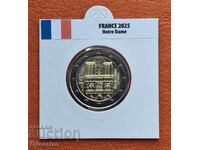 Франция • 2 евро • 2025 • Катедралата Нотр Дам