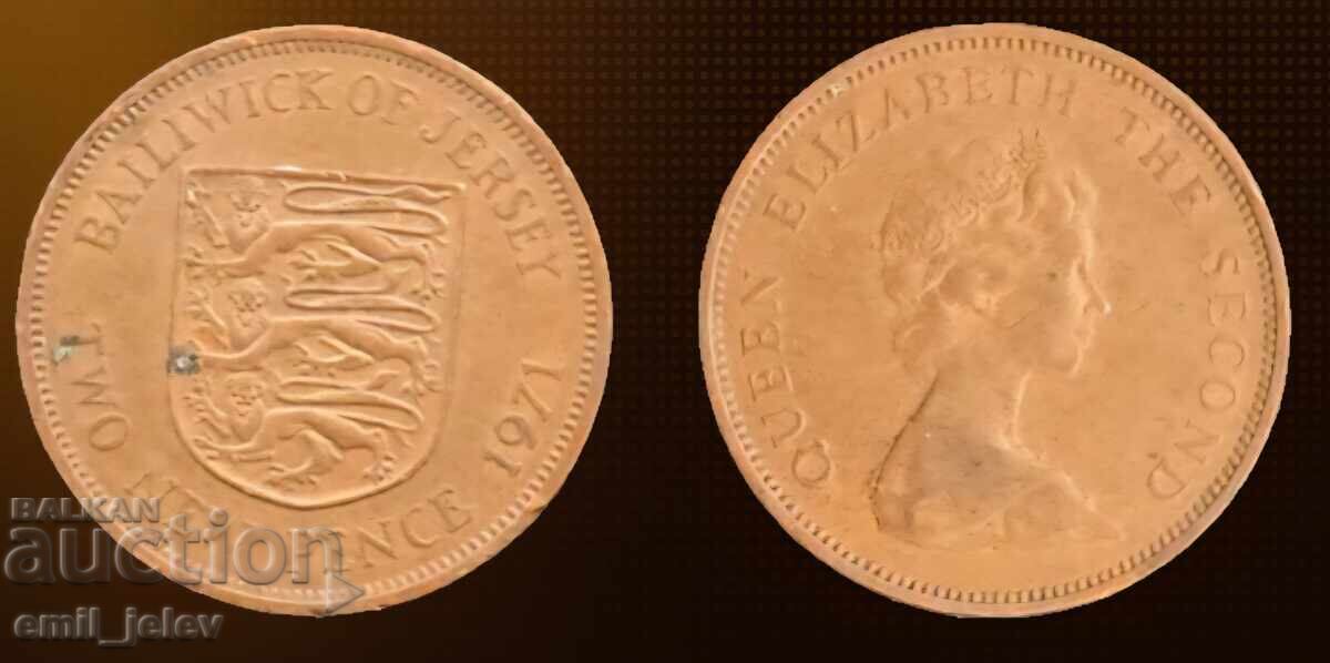 Jersey 2 new pence 1971