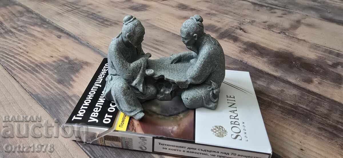 Auction Small Zen figure, made of stone resin - 7cm Auction Small Zen figure, made of stone resin - 7cm