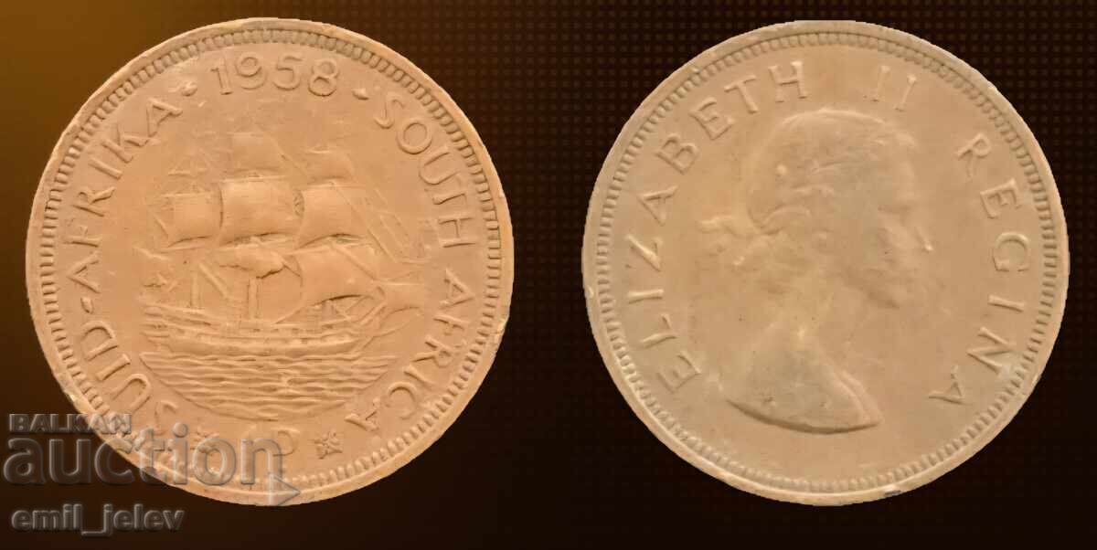 Южна Африка 1 пени 1958 год.-South Africa 1 penny