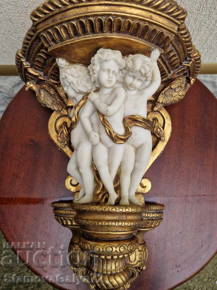 Доставка на Стара уникална антикварна френска конзола за стена