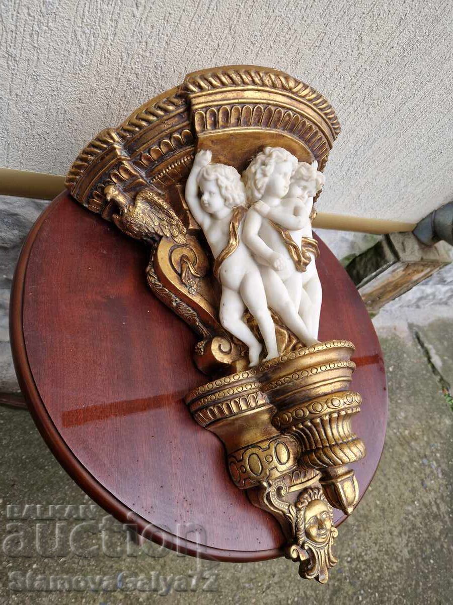 Стара уникална антикварна френска конзола за стена - 5