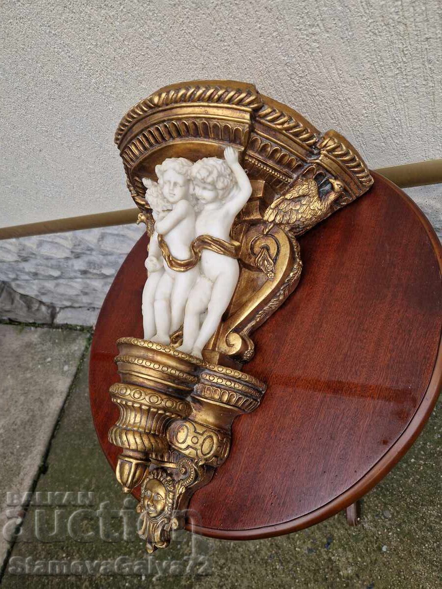 Стара уникална антикварна френска конзола за стена - 6