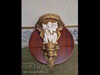 Стара уникална антикварна френска конзола за стена