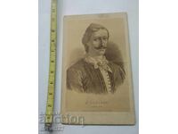 Стара снимка картон литография Войвода Гърция