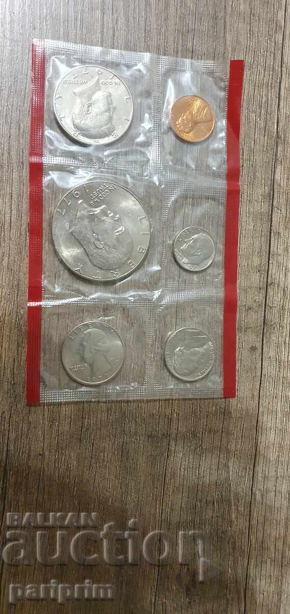 САЩ, 1977 г. Лот от 6 бр. НЕЦИРКУЛИРАЛИ монети. БЗЦ САЩ, 1977 г. Лот от 6 бр. НЕЦИРКУЛИРАЛИ монети. БЗЦ