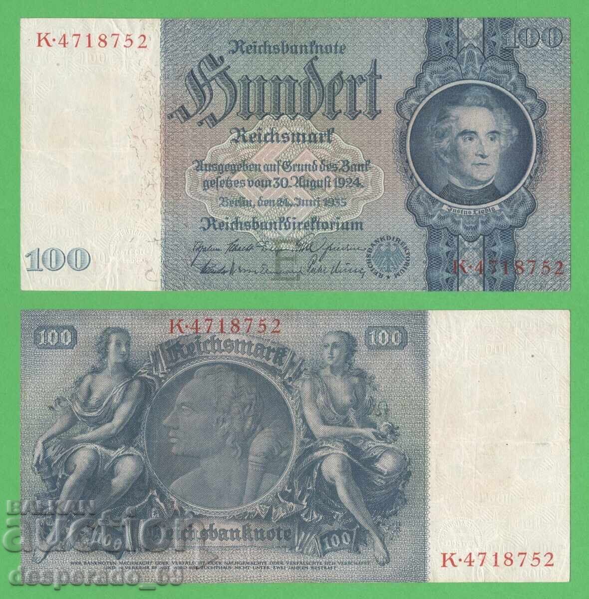 (¯`'•.¸GERMANIA 100 de mărci 1935 (svastica)¸.•'´¯)