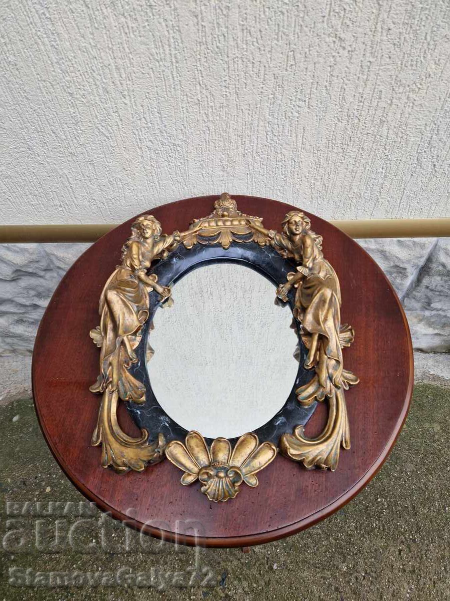 Oglindă antică franceză superbă, stil Secession Oglindă antică franceză superbă, stil Secession