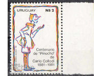 1982. Uruguay. 100 de ani de la publicarea „Pinocchio”