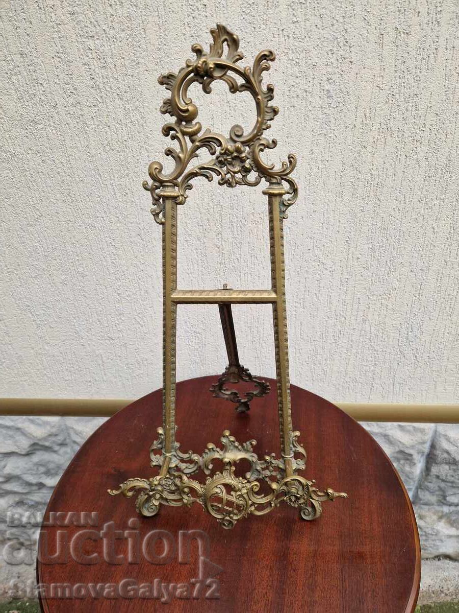 Чифт страхотни антикварни бронзови стойки - 5