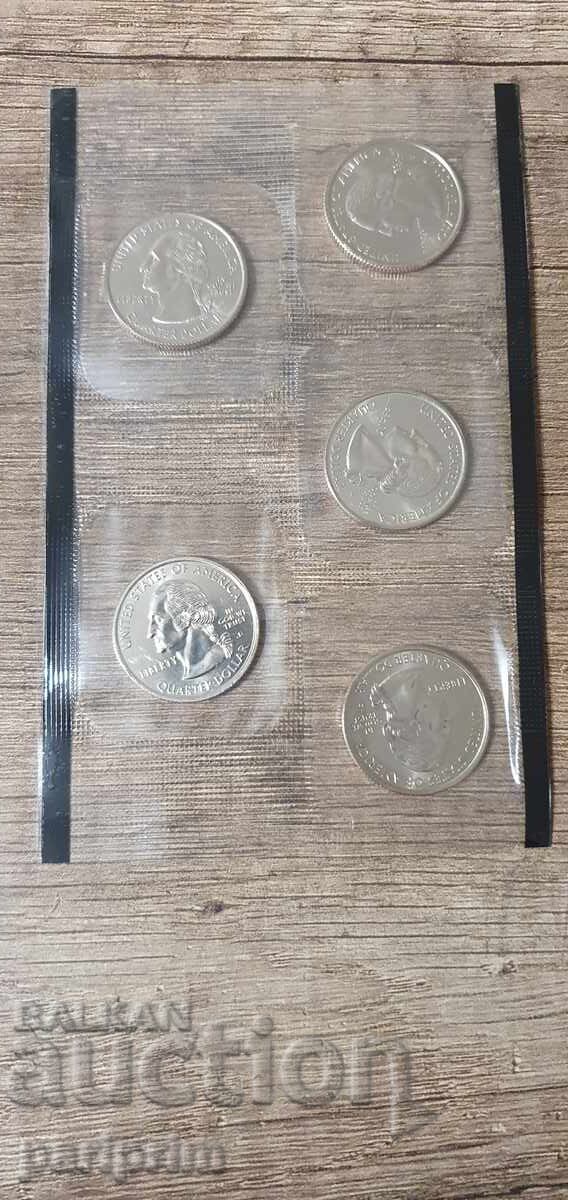 САЩ, 1999 г. Лот от 10 бр. НЕЦИРКУЛИРАЛИ монети. БЗЦ с цена € 0.01 | 0.02 лв. САЩ, 1999 г. Лот от 10 бр. НЕЦИРКУЛИРАЛИ монети. БЗЦ с цена € 0.01 | 0.02 лв.