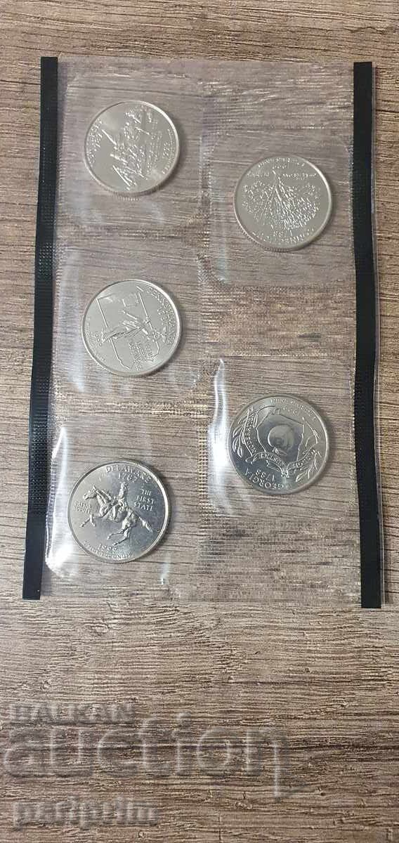 Аукцион САЩ, 1999 г. Лот от 10 бр. НЕЦИРКУЛИРАЛИ монети. БЗЦ Аукцион САЩ, 1999 г. Лот от 10 бр. НЕЦИРКУЛИРАЛИ монети. БЗЦ