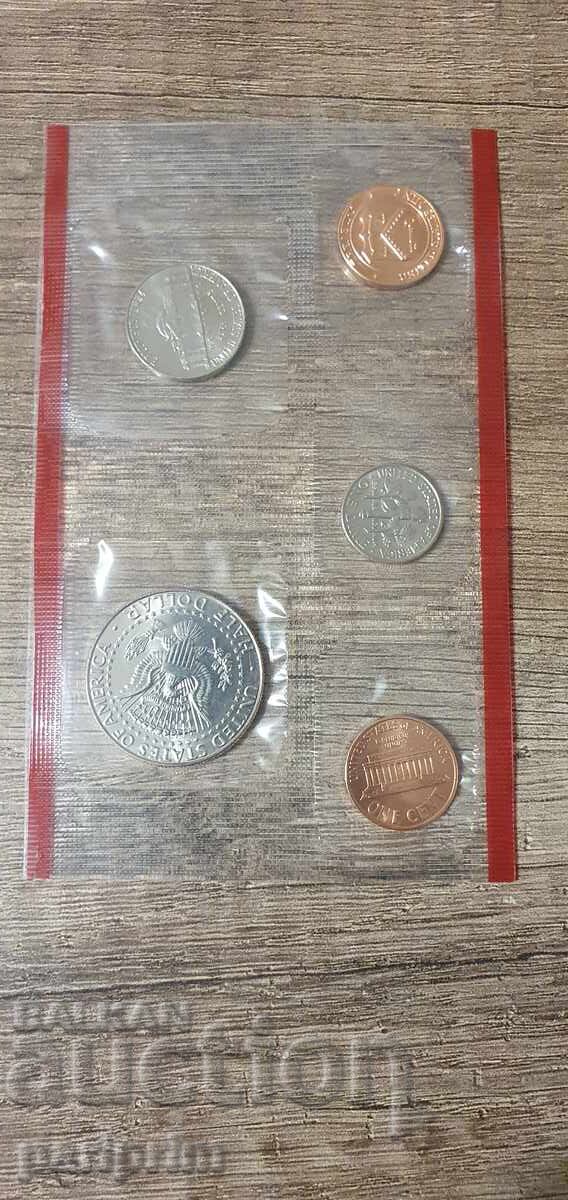 САЩ, 1999 г. Лот от 10 бр. НЕЦИРКУЛИРАЛИ монети. БЗЦ - 5 САЩ, 1999 г. Лот от 10 бр. НЕЦИРКУЛИРАЛИ монети. БЗЦ - 5