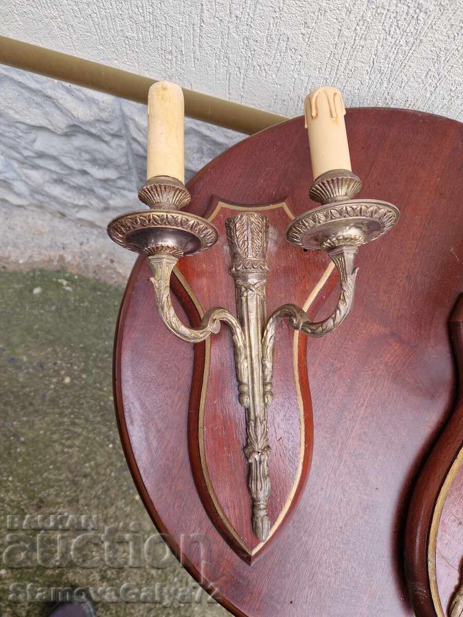 Δημοπρασία Δύο υπέροχα αντίκες γαλλικά μπρούτζινα απλίκες Δημοπρασία Δύο υπέροχα αντίκες γαλλικά μπρούτζινα απλίκες