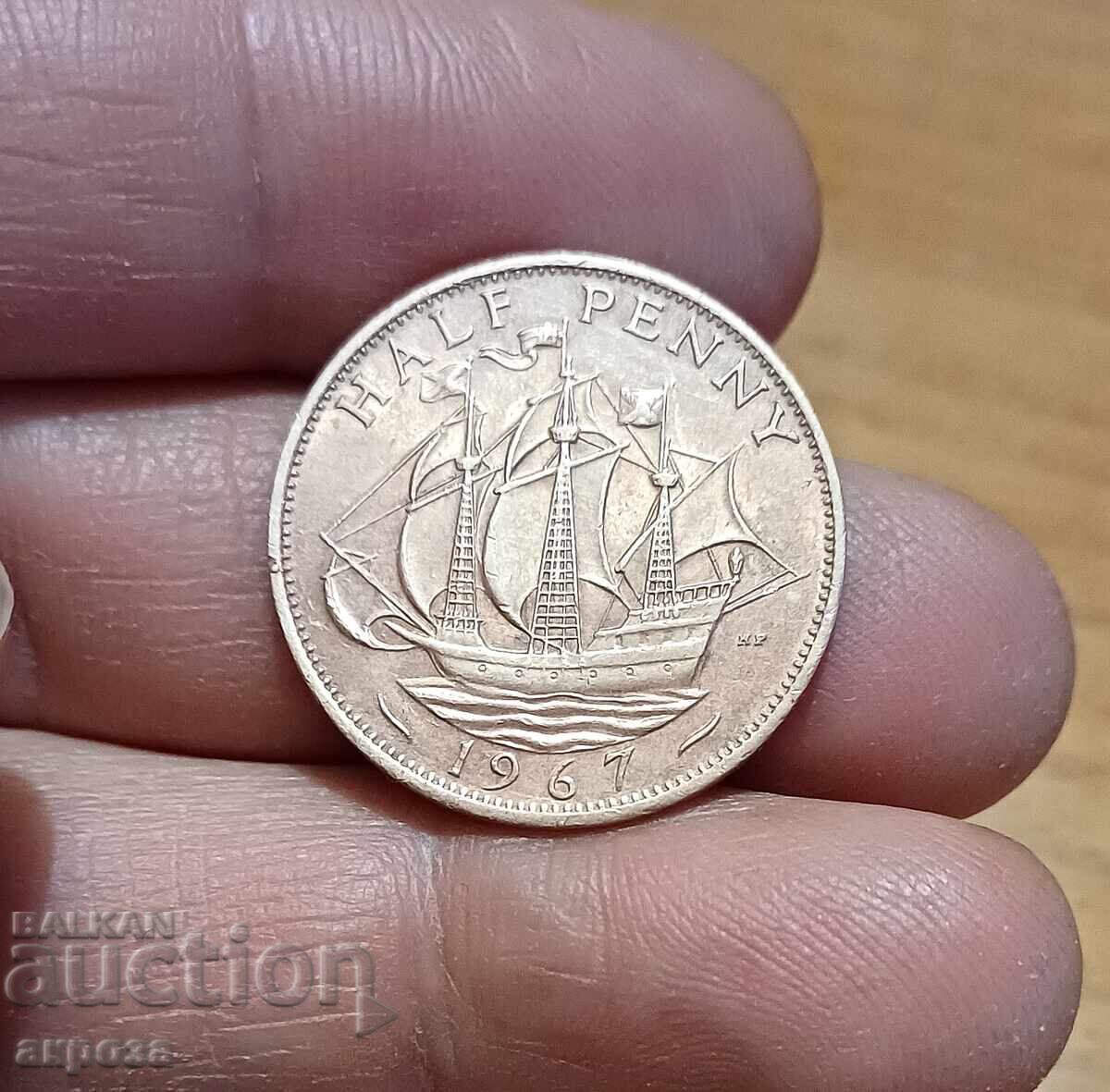 Half Penny Great Britain 1967 Gloss Half Penny Great Britain 1967 Gloss