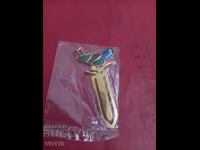 Antique Book Mark, Enamel, Gold Plating