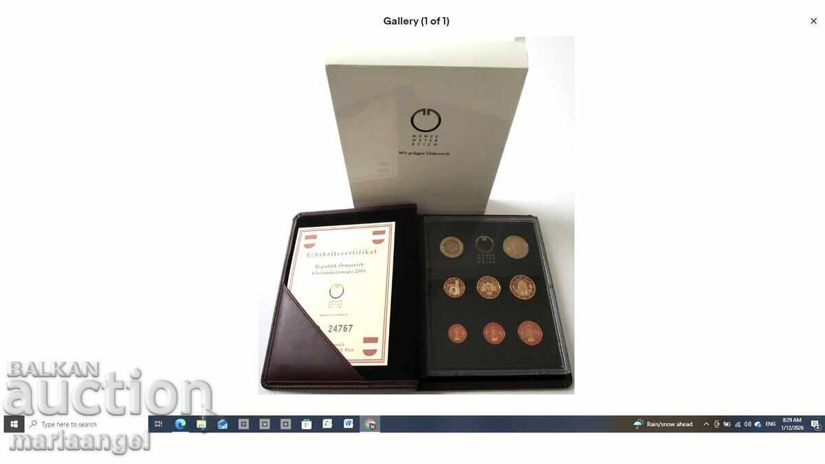 Set Euro Austria 2006 - PROOF certificat, cutie, broșură cu preț € 45.00 | 88.01 BGN