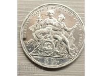 5 франка Швейцария 1883, Четете описанието.