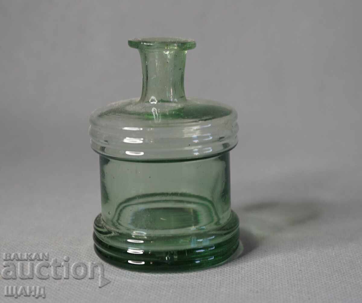 Παλιό γυάλινο μπουκάλι μελάνης μελανωτήρας