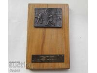 Стар настолен медал плакет тенис корт HANDICAP T.C.S. 1948г.