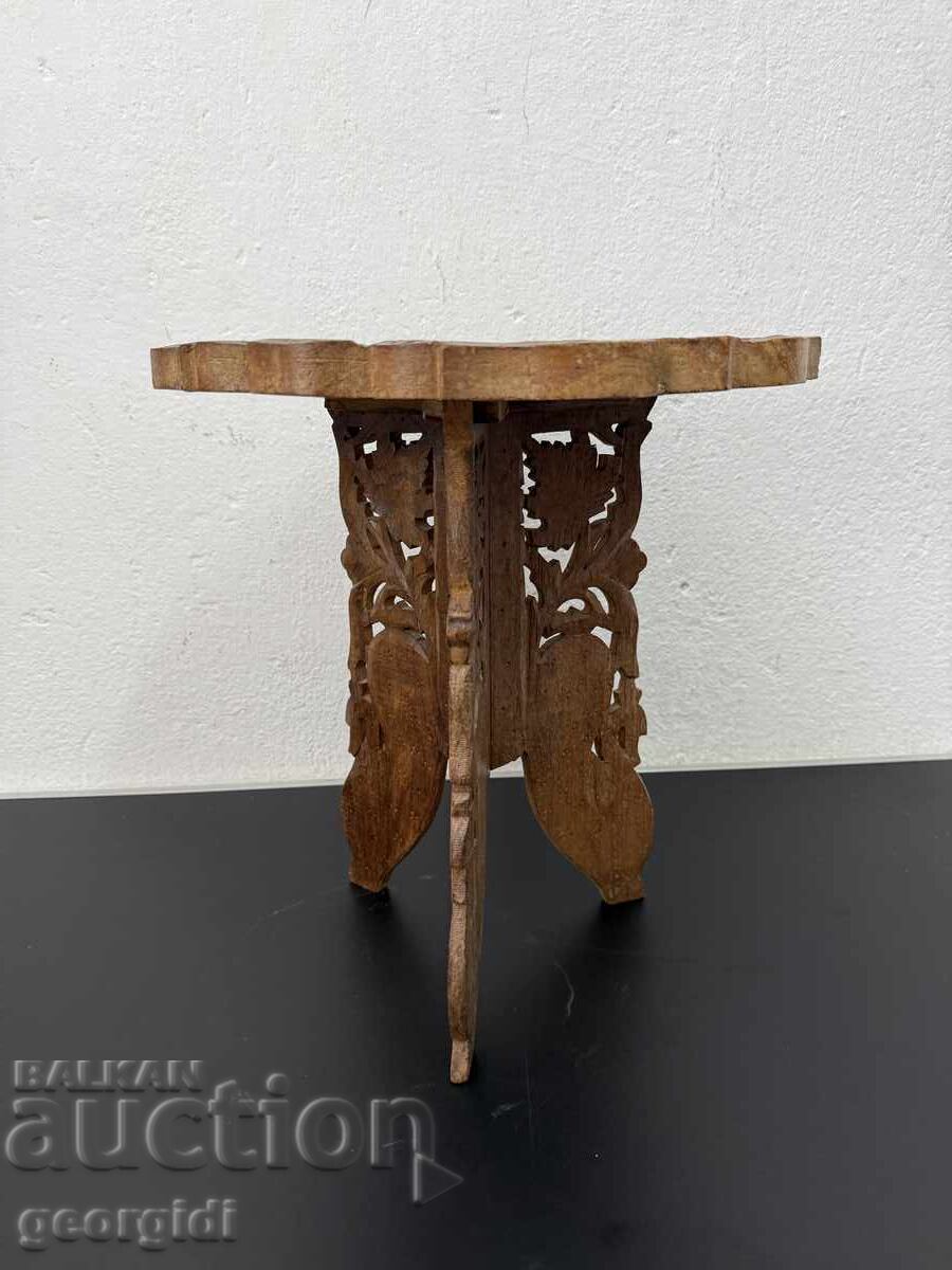 Сгъваема резбована маса / масичка / поставка. №7825 - 5 Сгъваема резбована маса / масичка / поставка. №7825 - 5