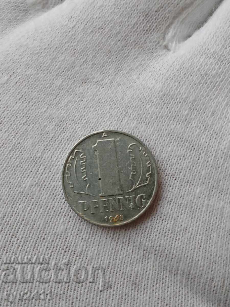 1 πφένιγκ ΓΛΔ 1968