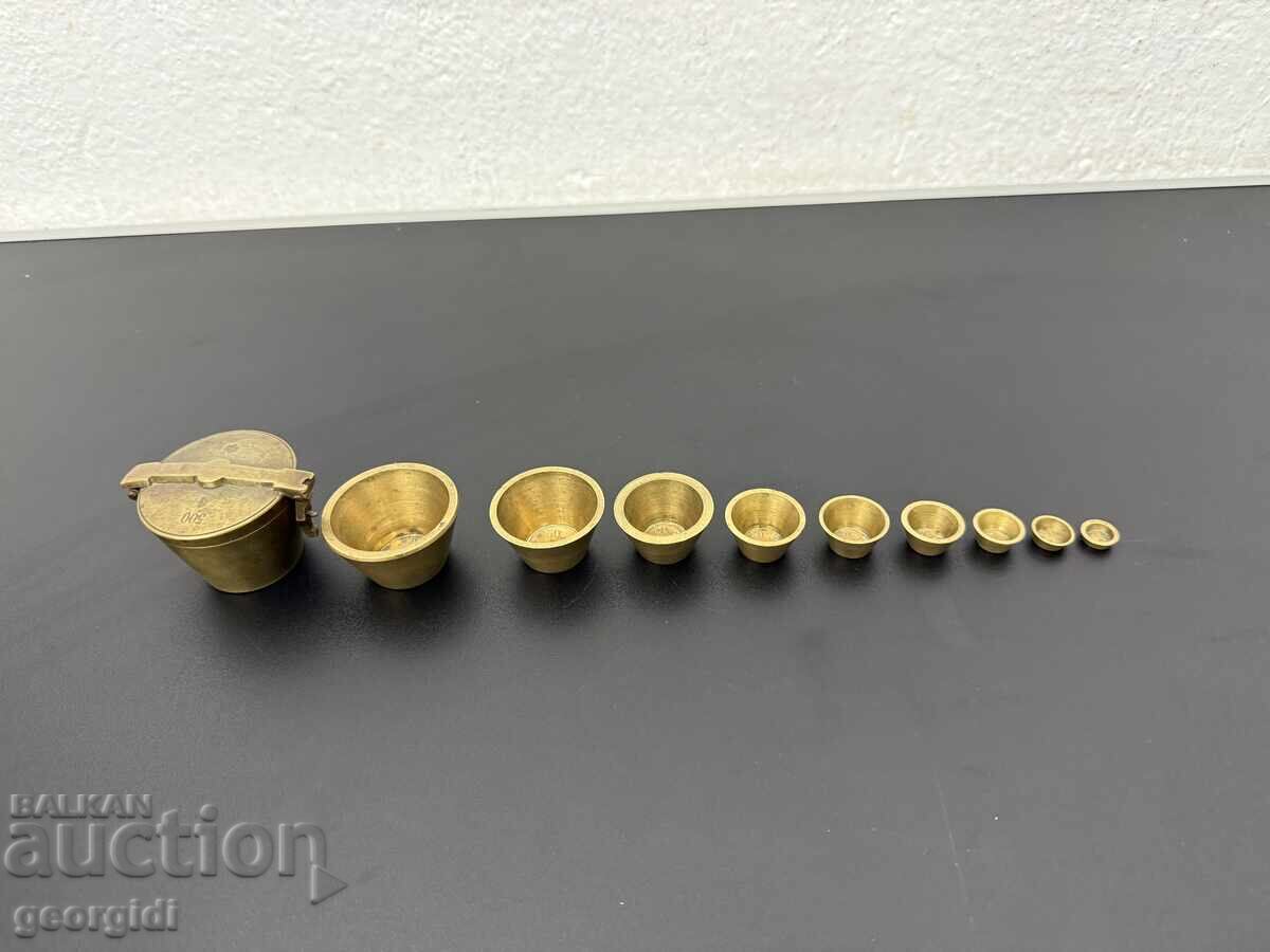Σετ χάλκινων βαρών φωλιάς. №7827 Σετ χάλκινων βαρών φωλιάς. №7827