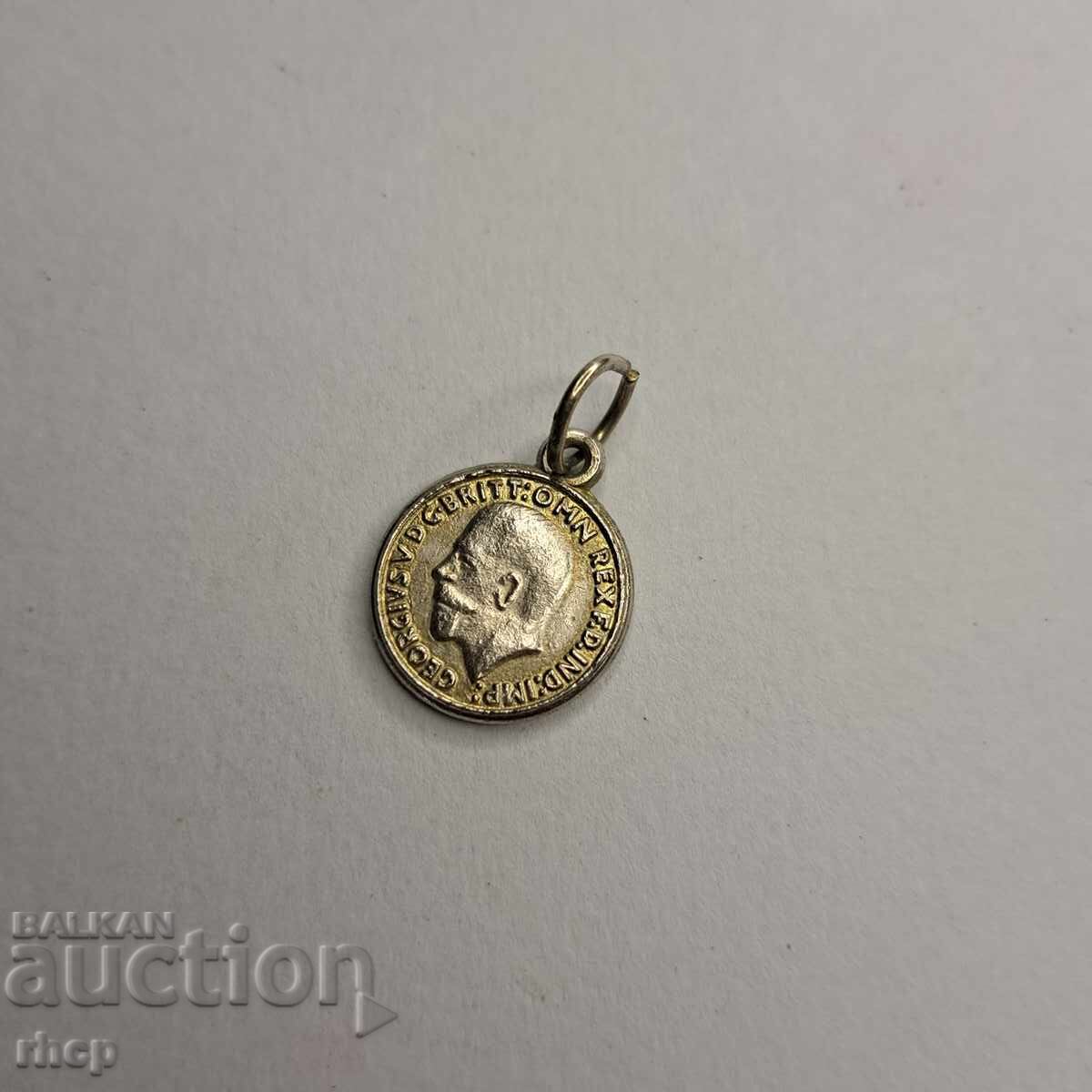 Μινιατούρα βρετανικού παρασήμου (κάποιου) με τον Γεώργιο Ε'