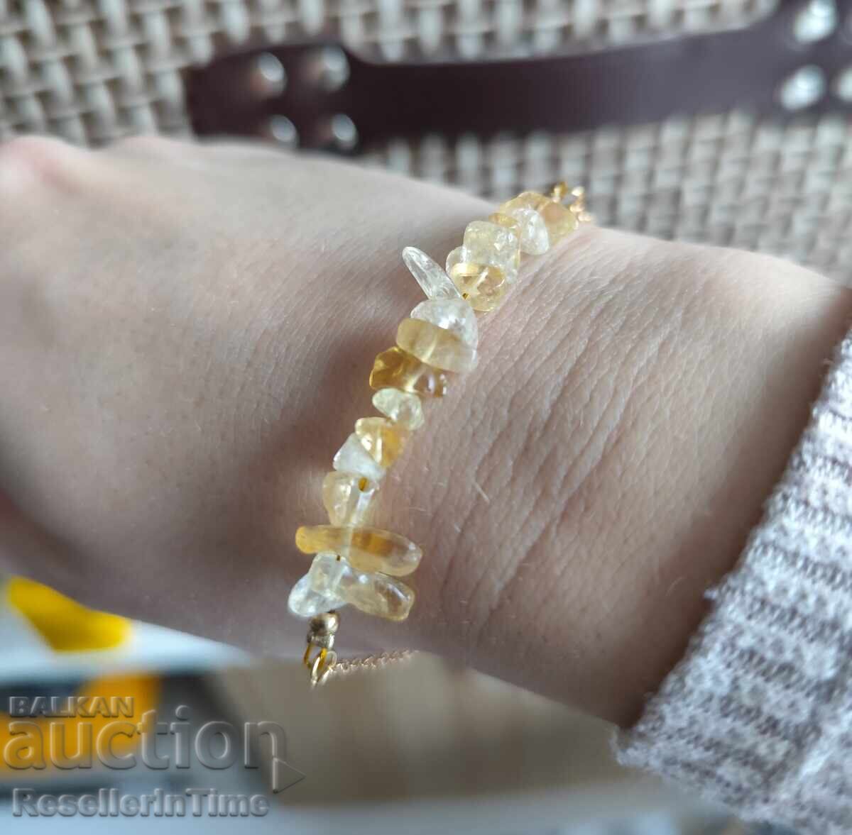 Licitație Nouă brățară cu citrin, în auriu