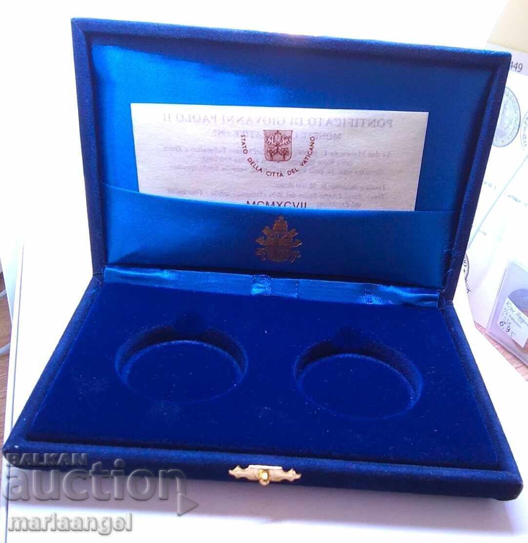 Licitație Cutie pentru 2 monede Vatican de 10.000 lire