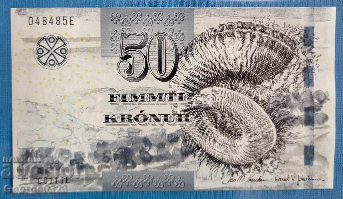 Insulele Feroe 2011 50 coroane UNC Nouă