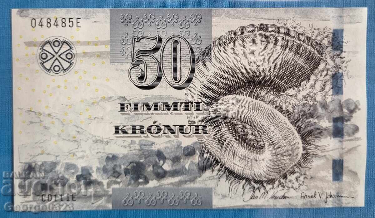 Insulele Feroe 2011 50 coroane UNC Nouă