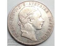 20 кройцера 1855 Австрия Франц Йозеф сребро Патина-  рядк!